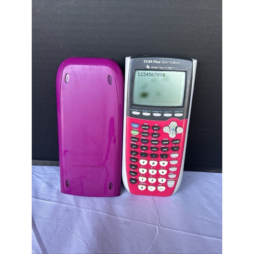 TI-84 Plus Silver Edition PinkGraphing Calculator Tested Black Shadows On Screen
